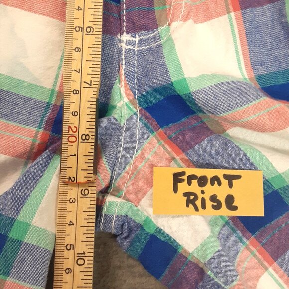 J. Khaki Boys Shorts Size 10 Pockets Zip/Button Waist 22 in Inseam 8 in Plaid - Picture 6 of 9